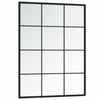 Veggspeil svart 80x60 cm metall