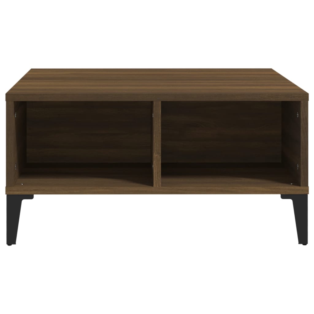 Salongbord brun eik 60x60x30 cm konstruert tre