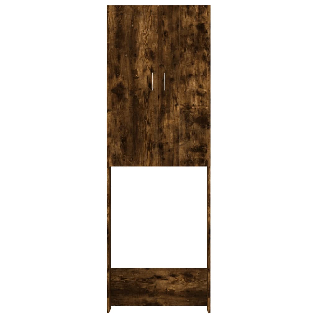 Vaskemaskinskap røkt eik 64x25,5x190 cm