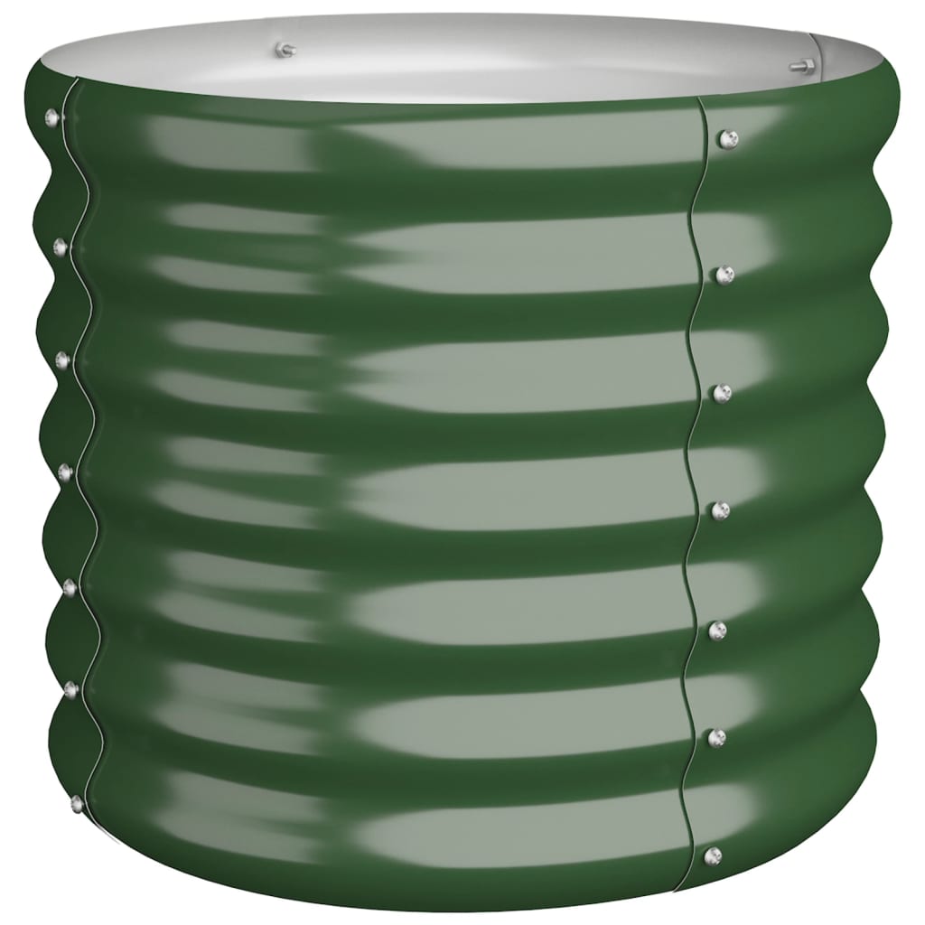 Plantekasse galvanisert stål 40x40x36 cm grønn