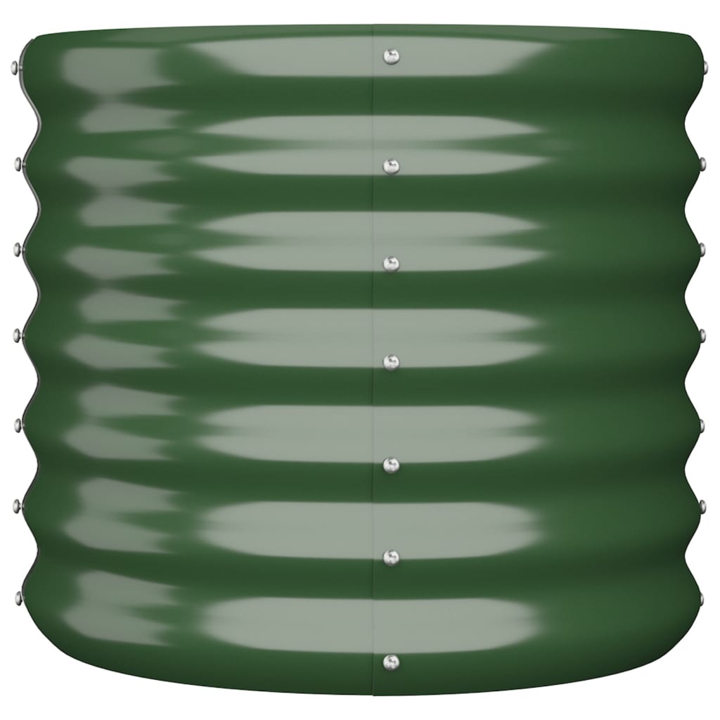 Plantekasse galvanisert stål 40x40x36 cm grønn