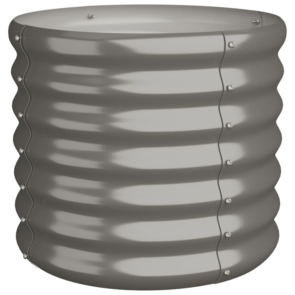 Plantekasse galvanisert stål 40x40x36 cm grå
