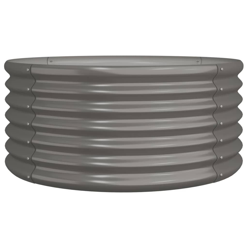 Plantekasse galvanisert stål 80x80x36 cm grå
