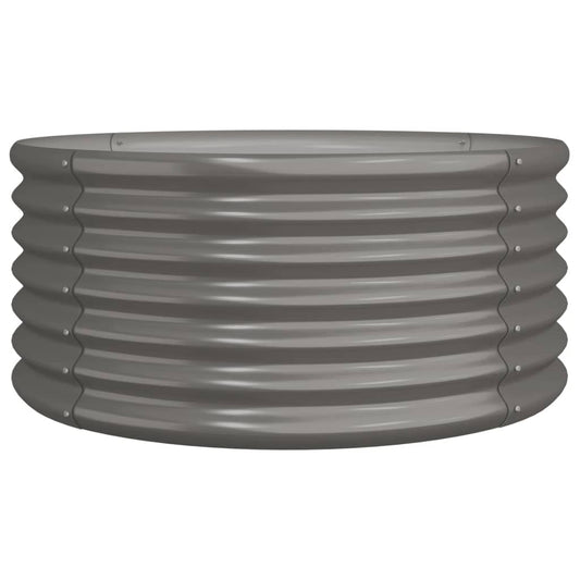 Plantekasse galvanisert stål 80x80x36 cm grå