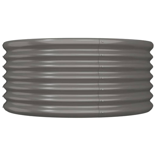 Plantekasse galvanisert stål 80x80x36 cm grå