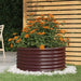 Plantekasse galvanisert stål 80x80x36 cm brun