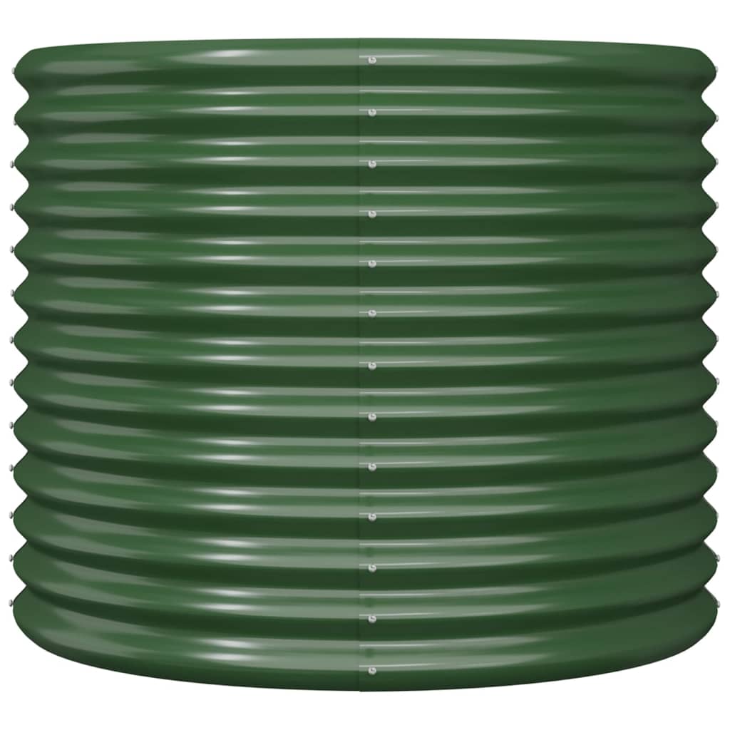 Plantekasse galvanisert stål 80x80x68 cm grønn