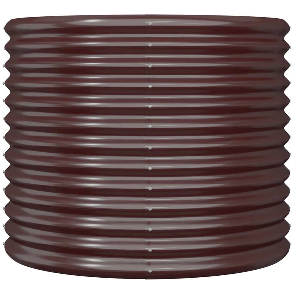 Plantekasse galvanisert stål 80x80x68 cm brun