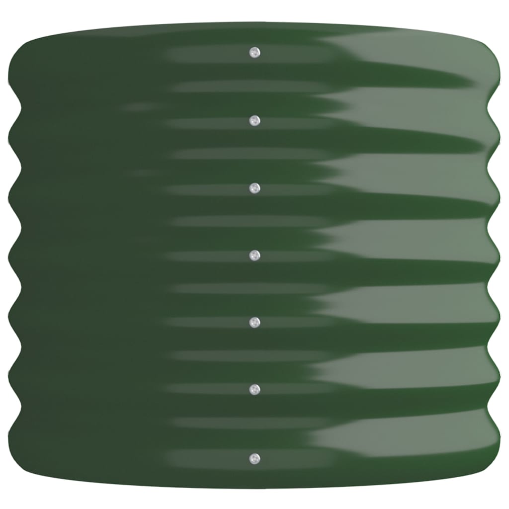 Høybed galvanisert stål 114x40x36 cm grønn