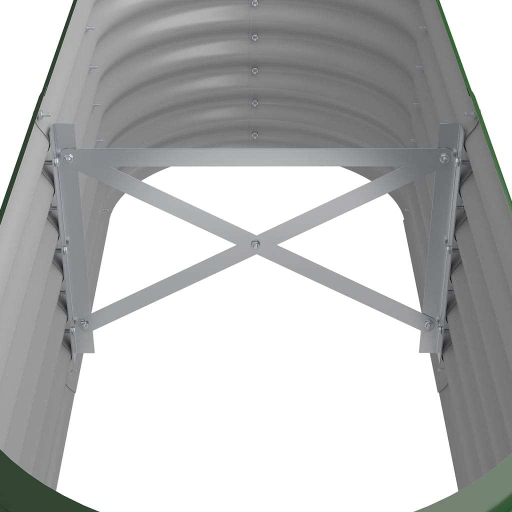 Høybed galvanisert stål 114x40x36 cm grønn