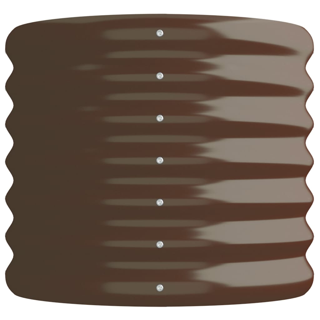 Høybed galvanisert stål 114x40x36 cm brun