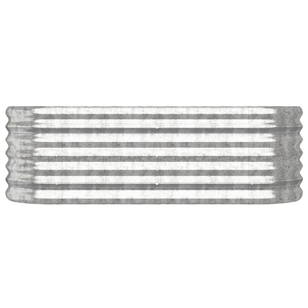 Høybed galvanisert stål 114x40x36 cm sølv