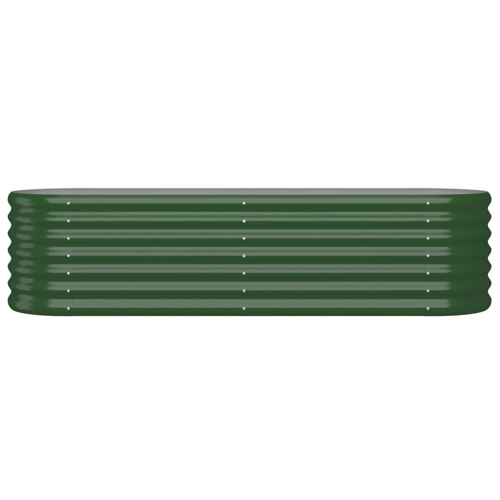 Høybed galvanisert stål 152x40x36 cm grønn