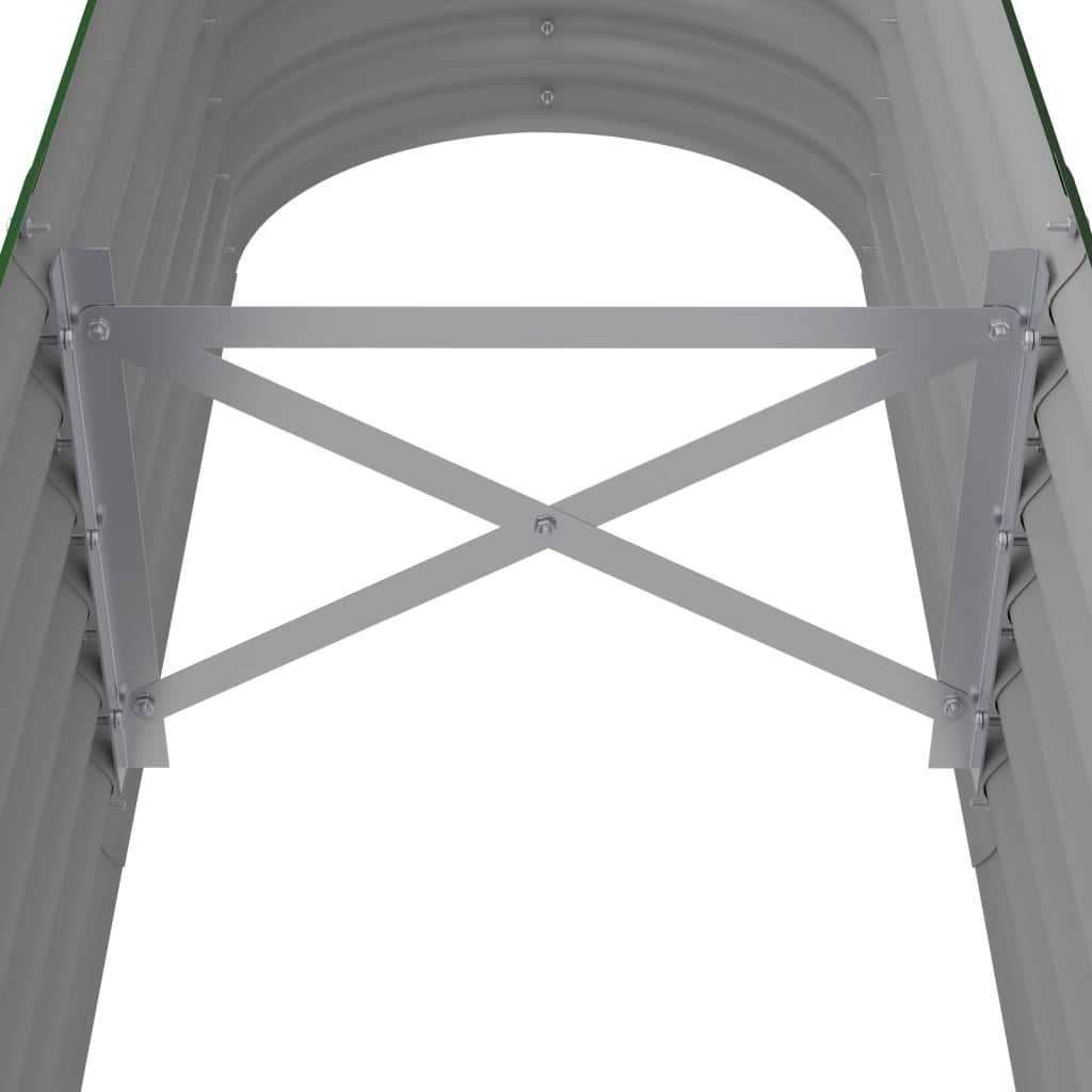 Høybed galvanisert stål 152x40x36 cm grønn
