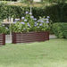 Høybed galvanisert stål 152x40x36 cm brun