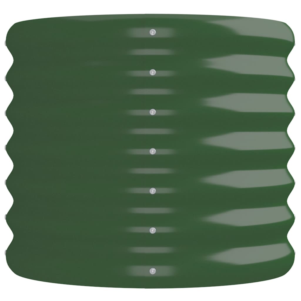 Høybed galvanisert stål 224x40x36 cm grønn