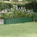Høybed galvanisert stål 224x40x36 cm grønn