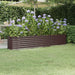 Høybed galvanisert stål 224x40x36 cm brun