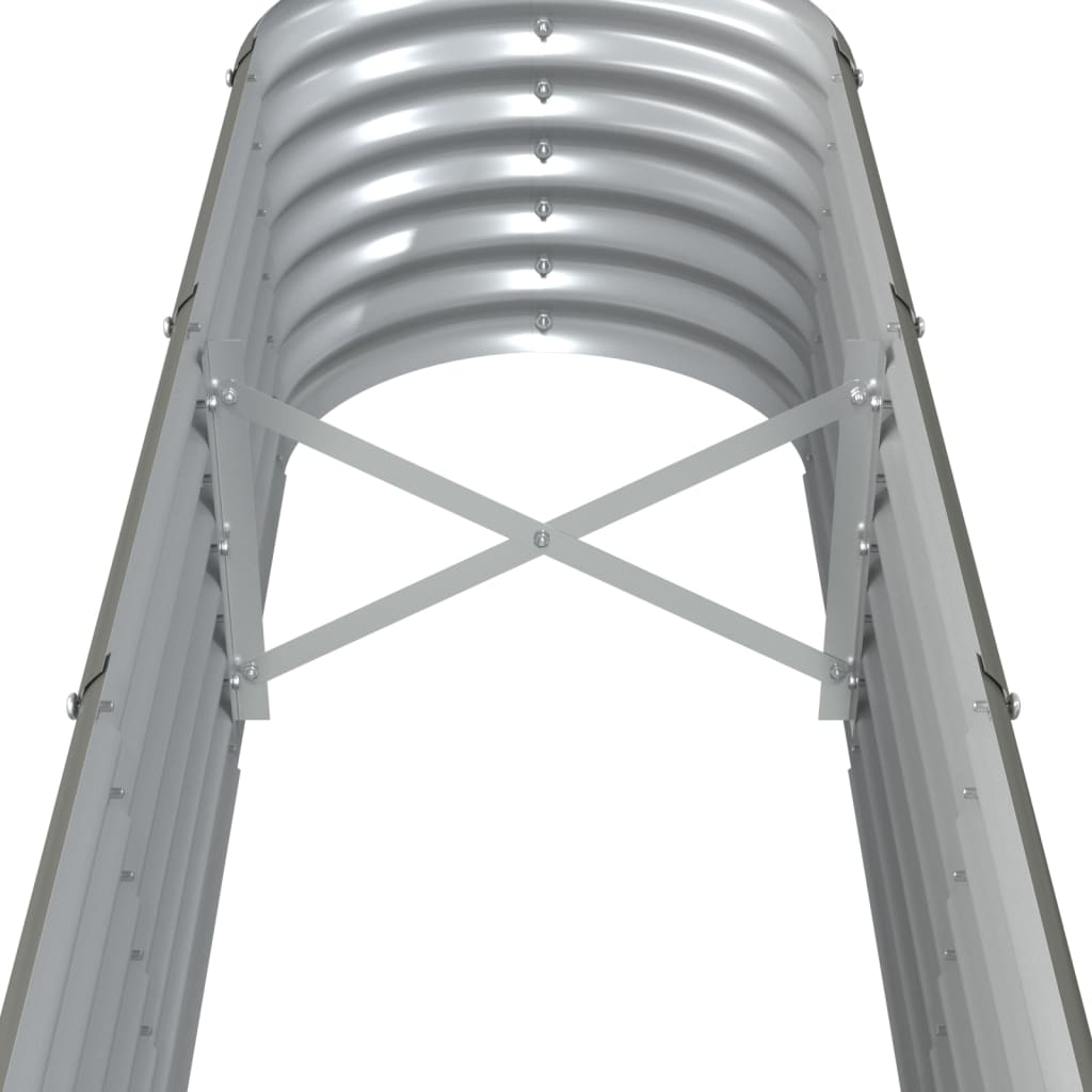 Høybed galvanisert stål 260x40x36 cm grå
