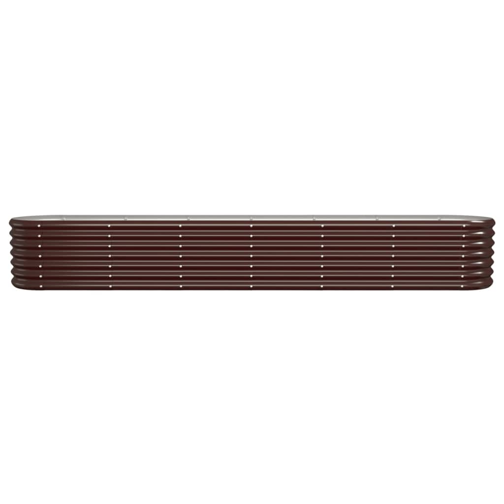 Høybed galvanisert stål 260x40x36 cm brun