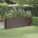 Høybed galvanisert stål 224x40x68 cm brun
