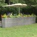 Høybed galvanisert stål 332x40x68 cm sølv