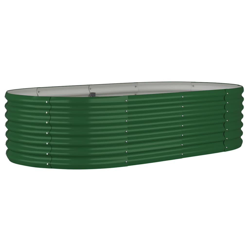 Høybed galvanisert stål 152x80x36 cm grønn