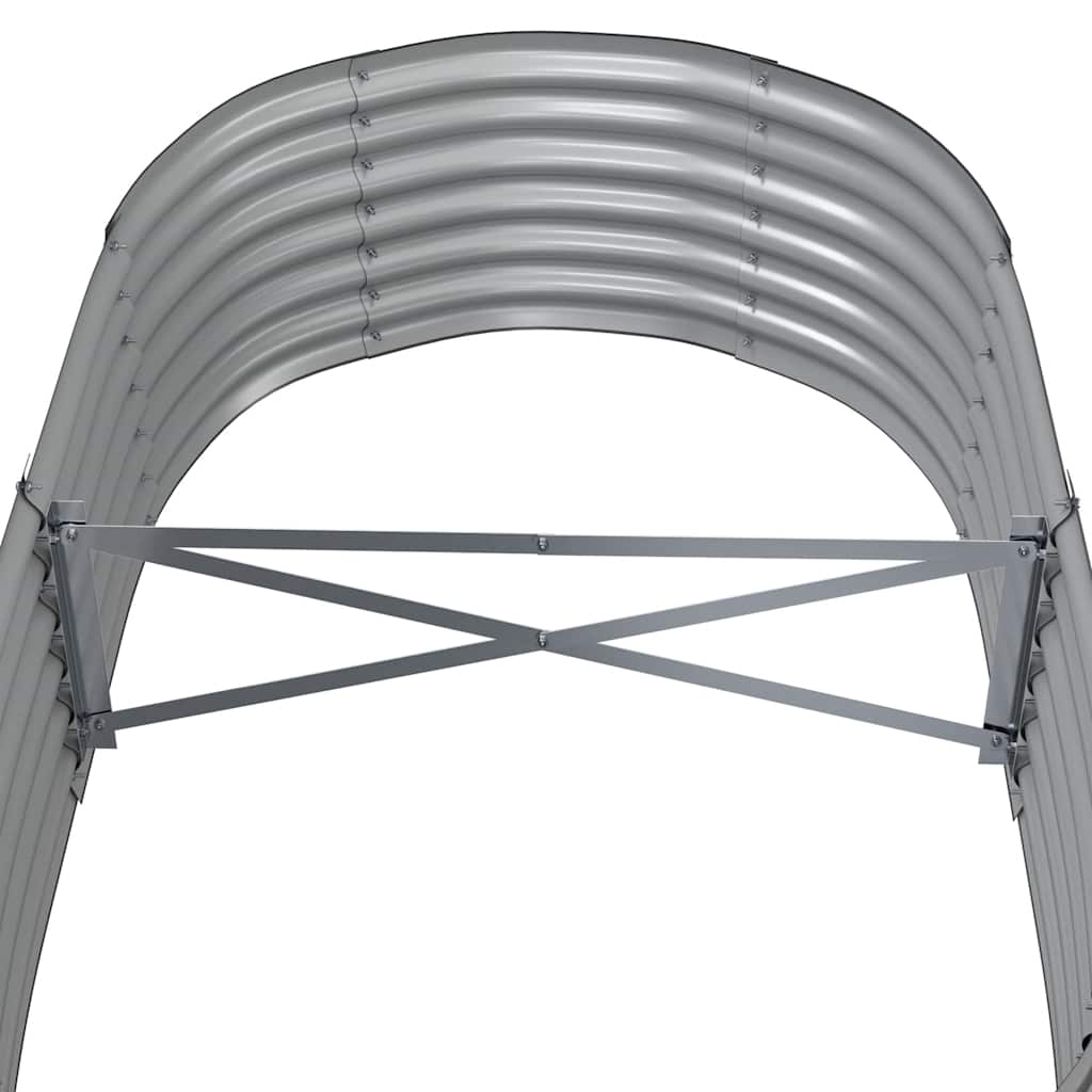 Høybed galvanisert stål 152x80x36 cm grå