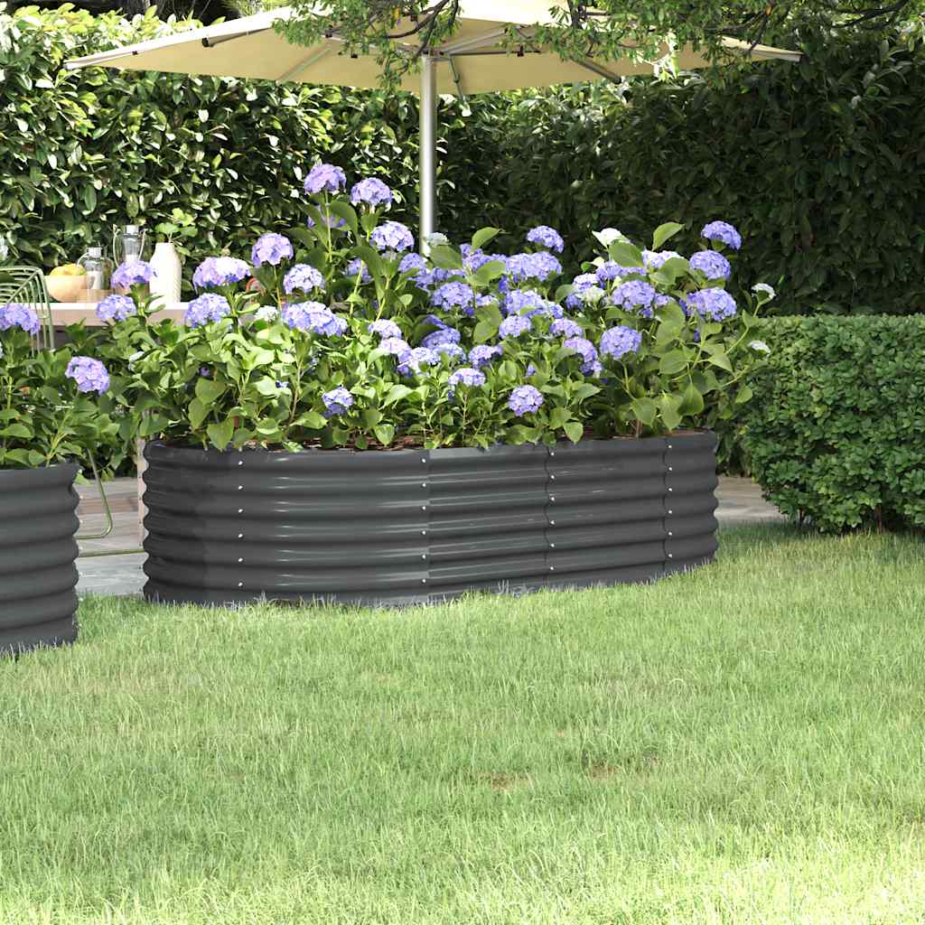 Høybed galvanisert stål 152x80x36 cm antrasitt
