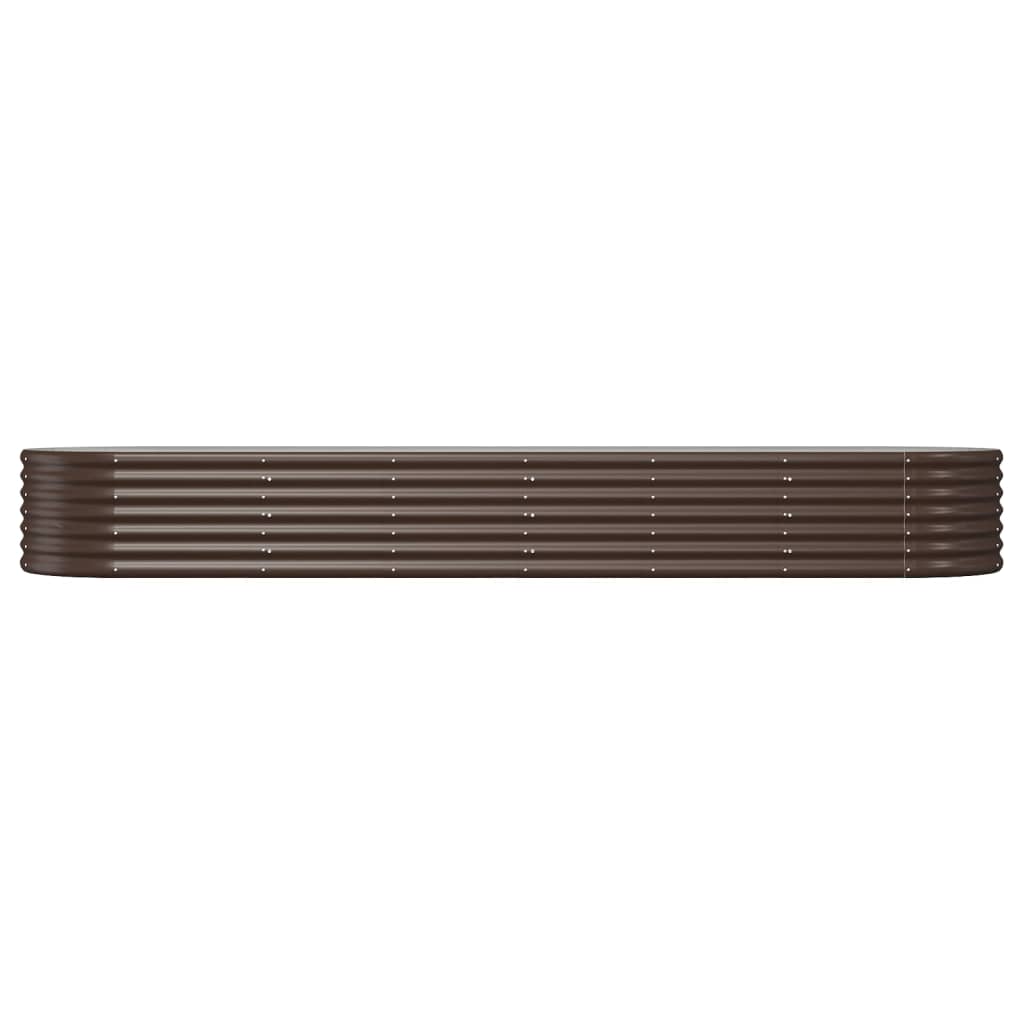 Høybed galvanisert stål 296x80x36 cm brun