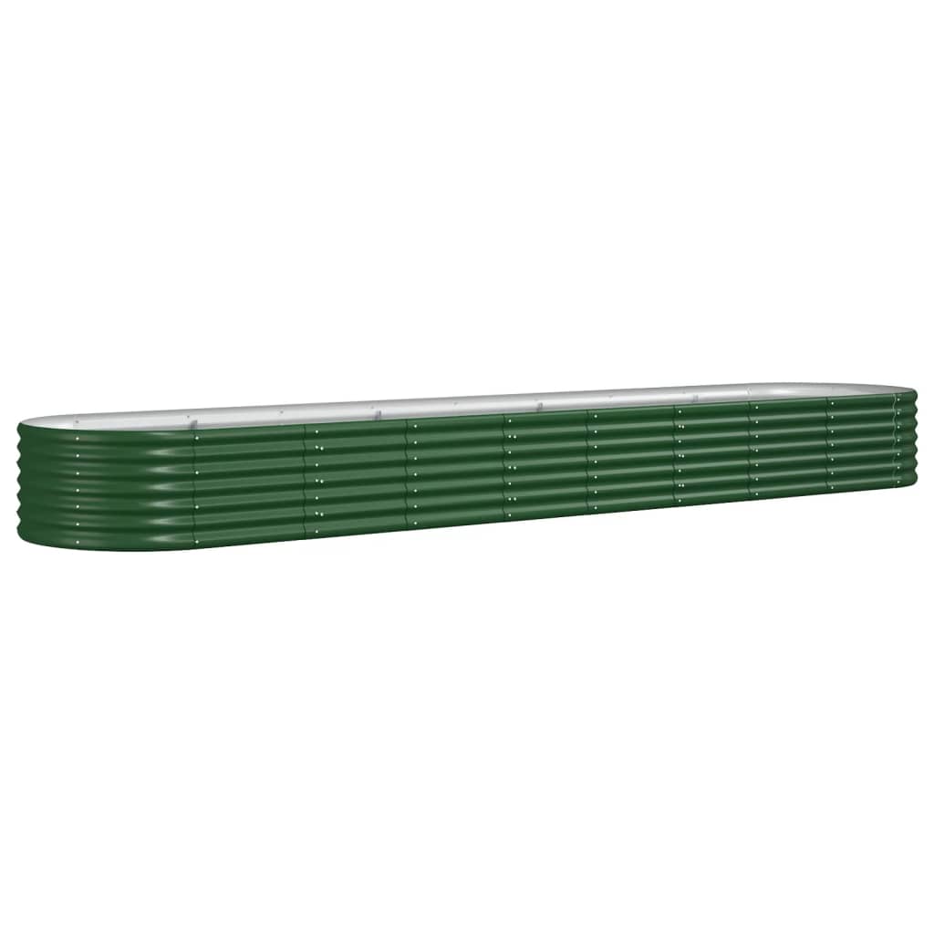 Plantekasse galvanisert stål 368x80x36 cm grønn