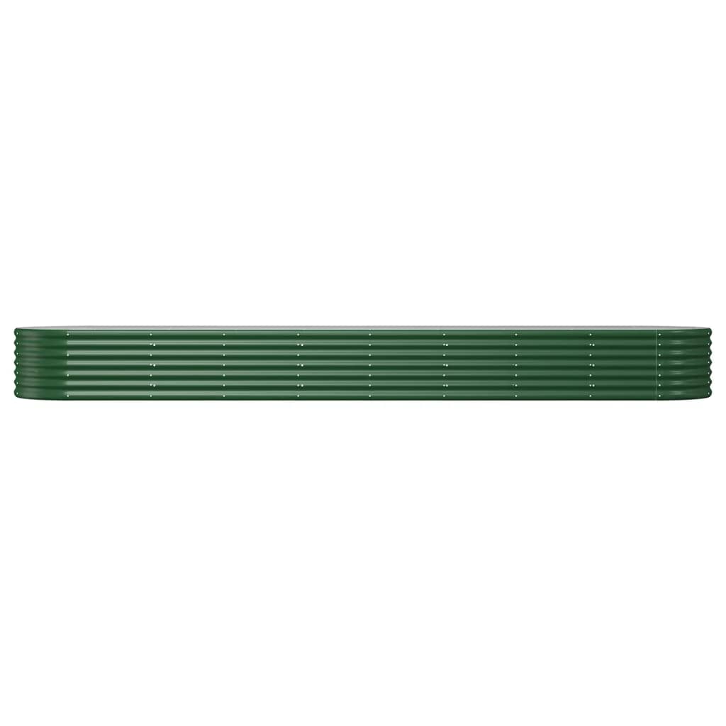 Plantekasse galvanisert stål 368x80x36 cm grønn