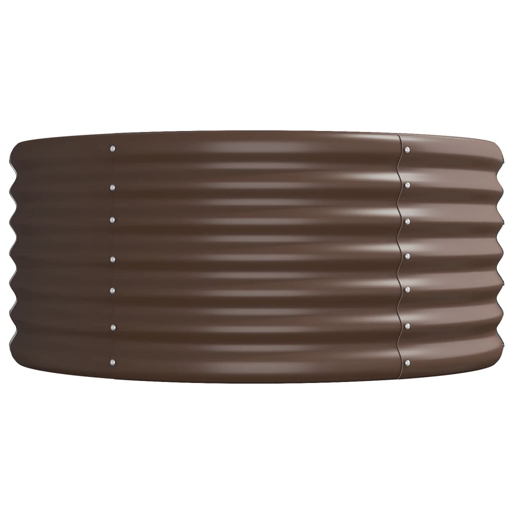 Høybed galvanisert stål 512x80x36 cm brun