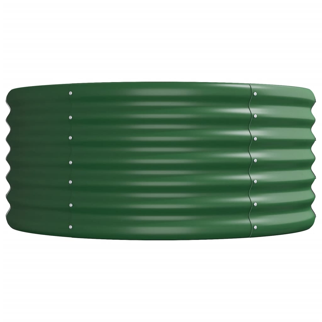 Høybed galvanisert stål 620x80x36 cm grønn