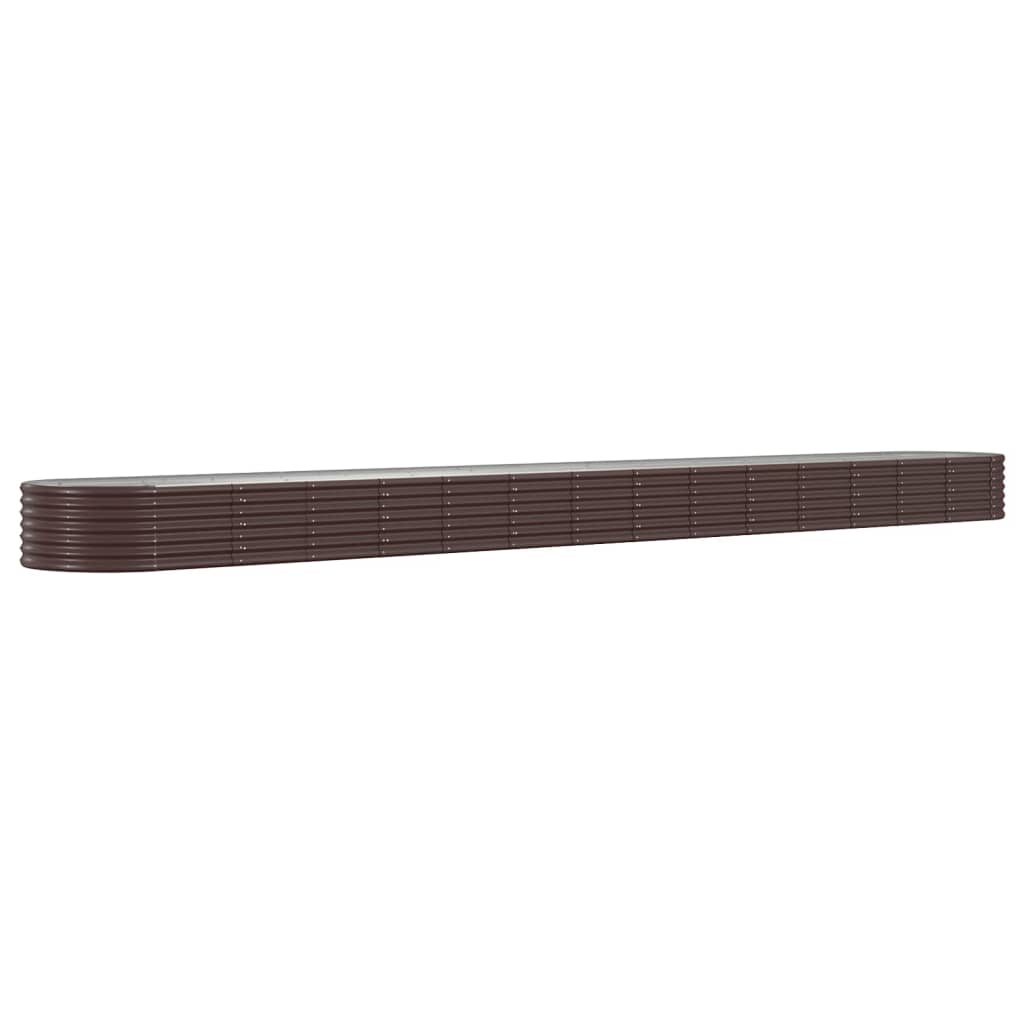 Høybed galvanisert stål 620x80x36 cm brun