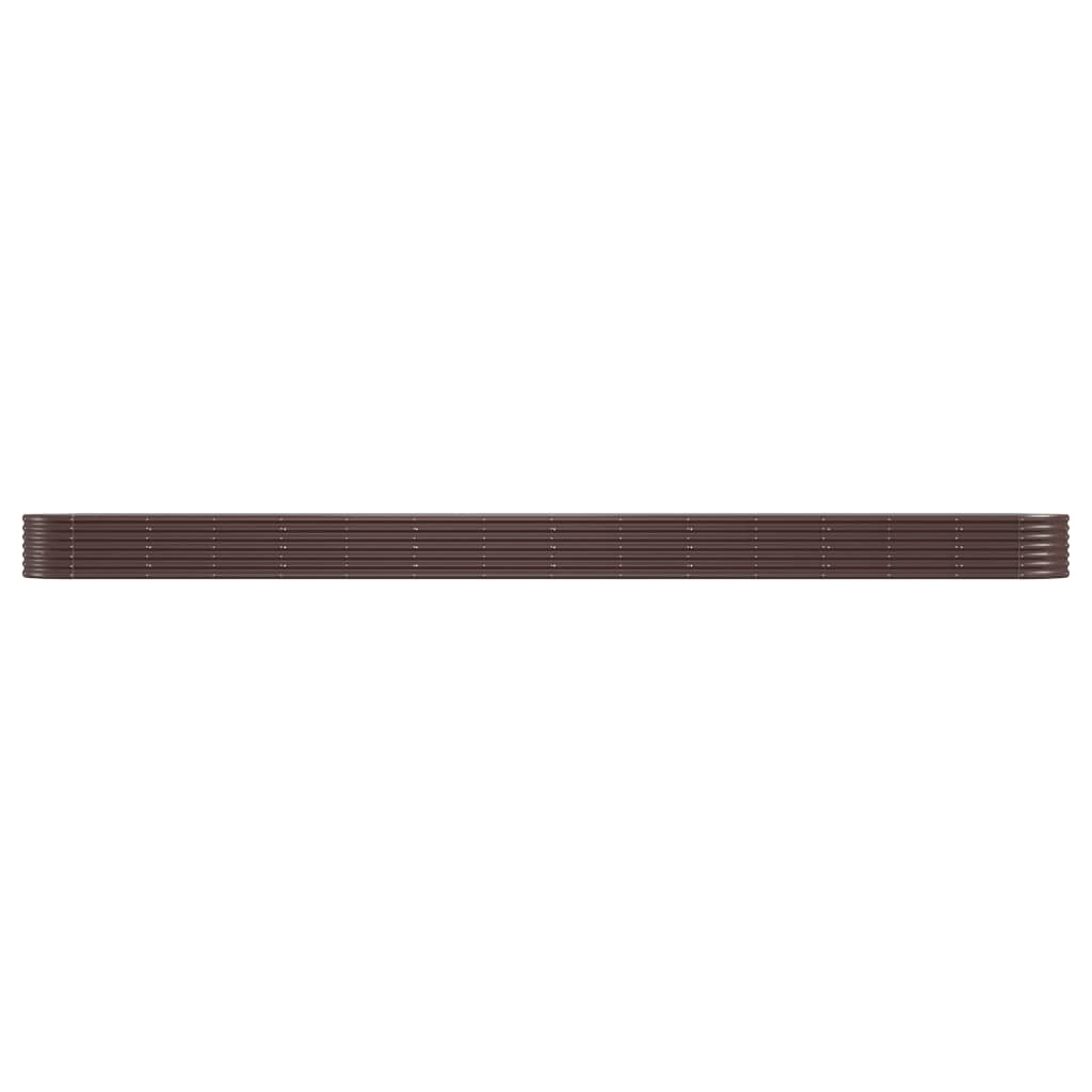 Høybed galvanisert stål 620x80x36 cm brun