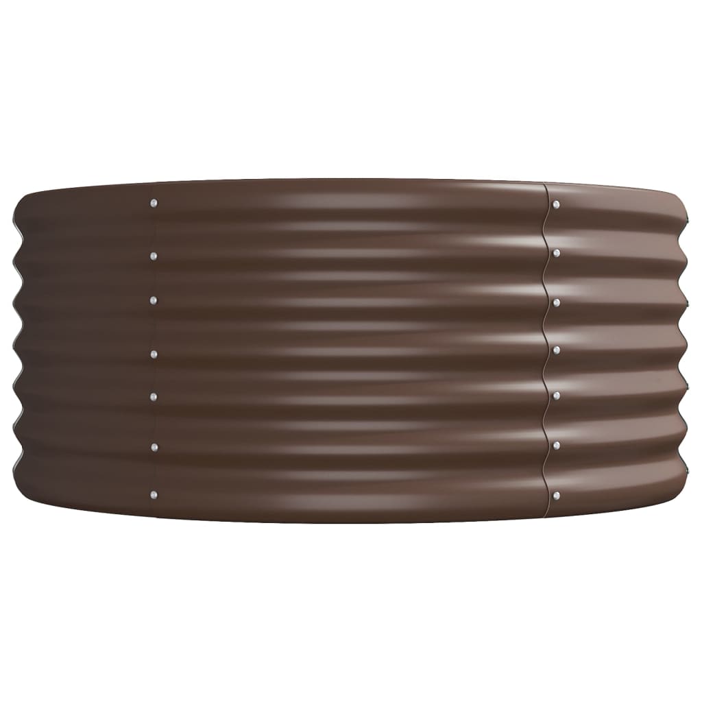 Høybed galvanisert stål 620x80x36 cm brun