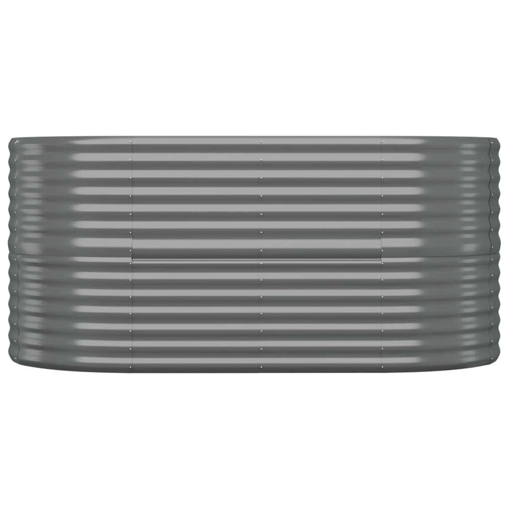 Høybed galvanisert stål 152x80x68 cm grå