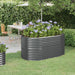 Høybed galvanisert stål 152x80x68 cm antrasitt