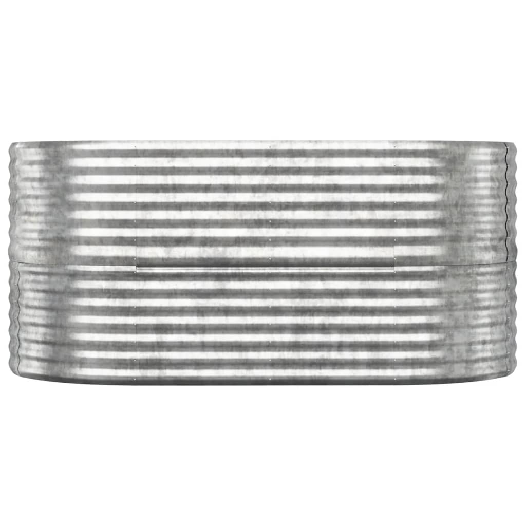 Høybed galvanisert stål 152x80x68 cm sølv