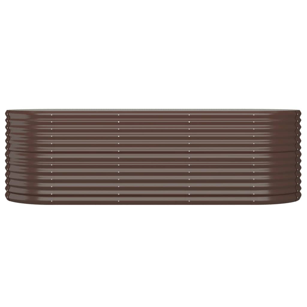 Høybed galvanisert stål 224x80x68 cm brun