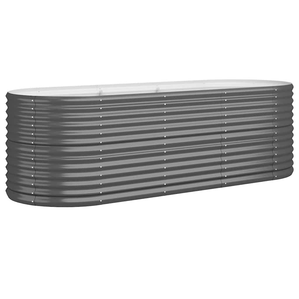 Høybed galvanisert stål 224x80x68 cm antrasitt