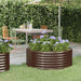 Høybed galvanisert stål 100x100x36 cm brun