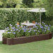 Høybed galvanisert stål 322x100x36 cm brun