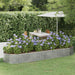 Høybed galvanisert stål 322x100x36 cm sølv
