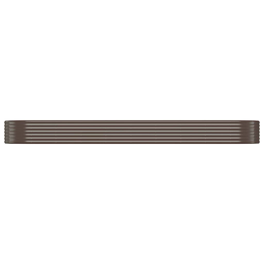 Høybed galvanisert stål 396x100x36 cm brun