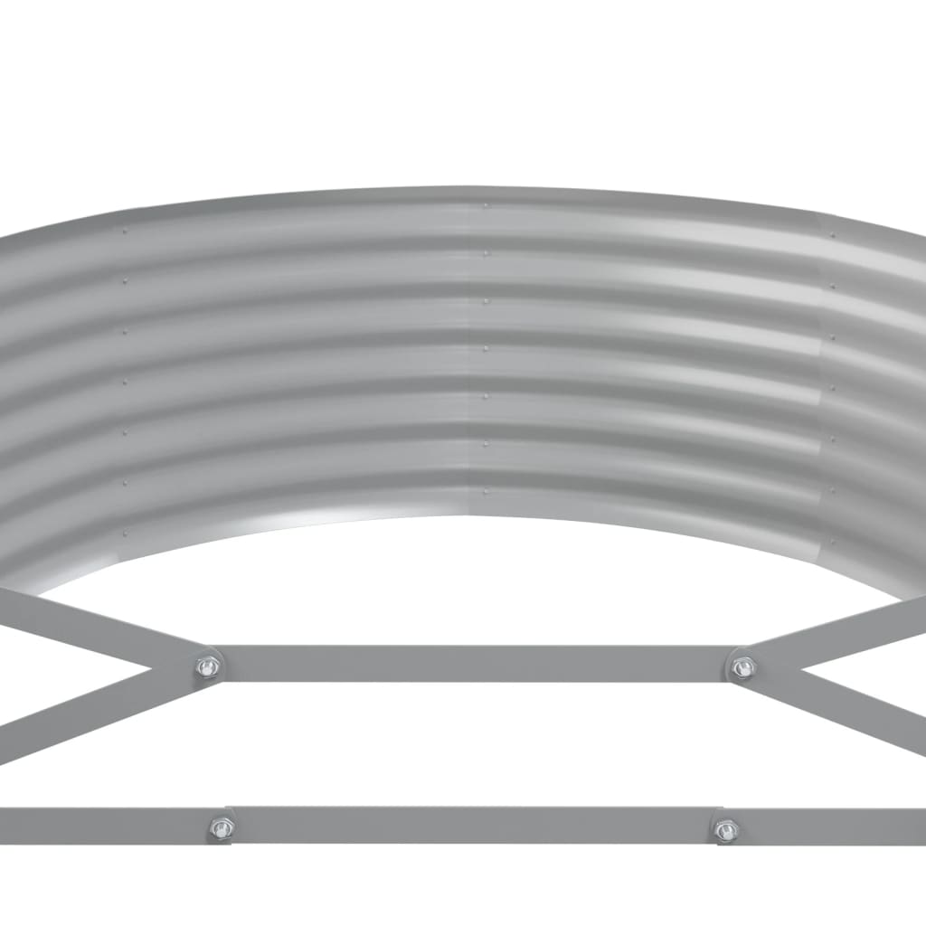 Høybed galvanisert stål 507x100x36 cm grå