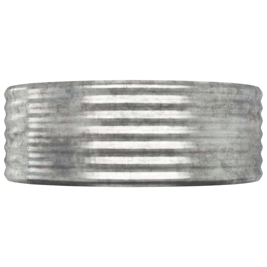 Høybed galvanisert stål 507x100x36 cm sølv
