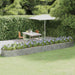 Høybed galvanisert stål 507x100x36 cm sølv