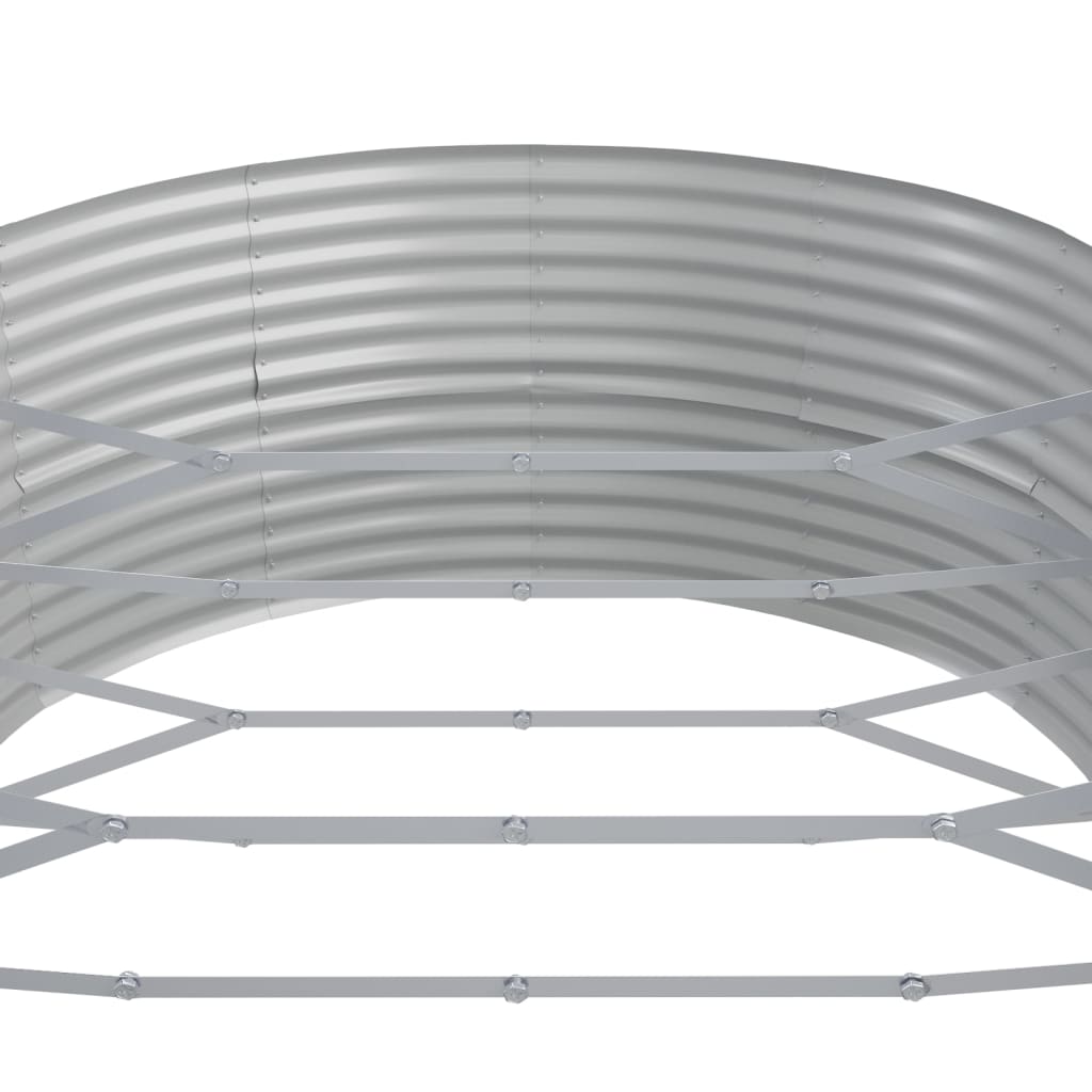 Høybed galvanisert stål 544x100x36 cm grå